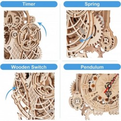 3D Puzzles for Adults Wooden Owl Clock Mechnical Gear Model Kits Gift for Adults & Teens (161 PCS) $85.92 3-D Puzzles