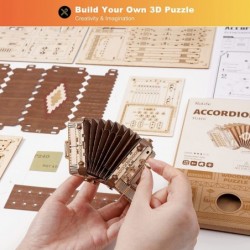 3D Wooden Puzzles for Adults Accordion Musical Instrument Model(TG410) $15.92 3-D Puzzles