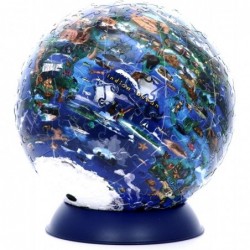 Full Cycle Our Planet 3D Puzzle Learning Toy - 240 Pieces - Incudes Display Stand - World Map Globe for Kids - Part of The Li...