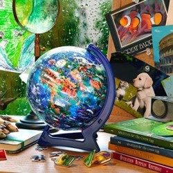 Full Cycle Our Planet 3D Puzzle Learning Toy - 240 Pieces - Incudes Display Stand - World Map Globe for Kids - Part of The Li...