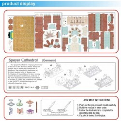 Creative 3D Puzzle Paper Model Speyer Cathedral DIY Fun & Educational Toys World Great Architecture Series 37 Pcs $19.31 3-D ...