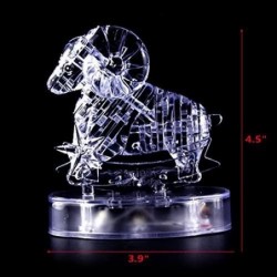 3D Crystal Puzzle with Light-up Base for Adult 3D Zodiac Puzzle Constellation Series of Aries $22.55 3-D Puzzles