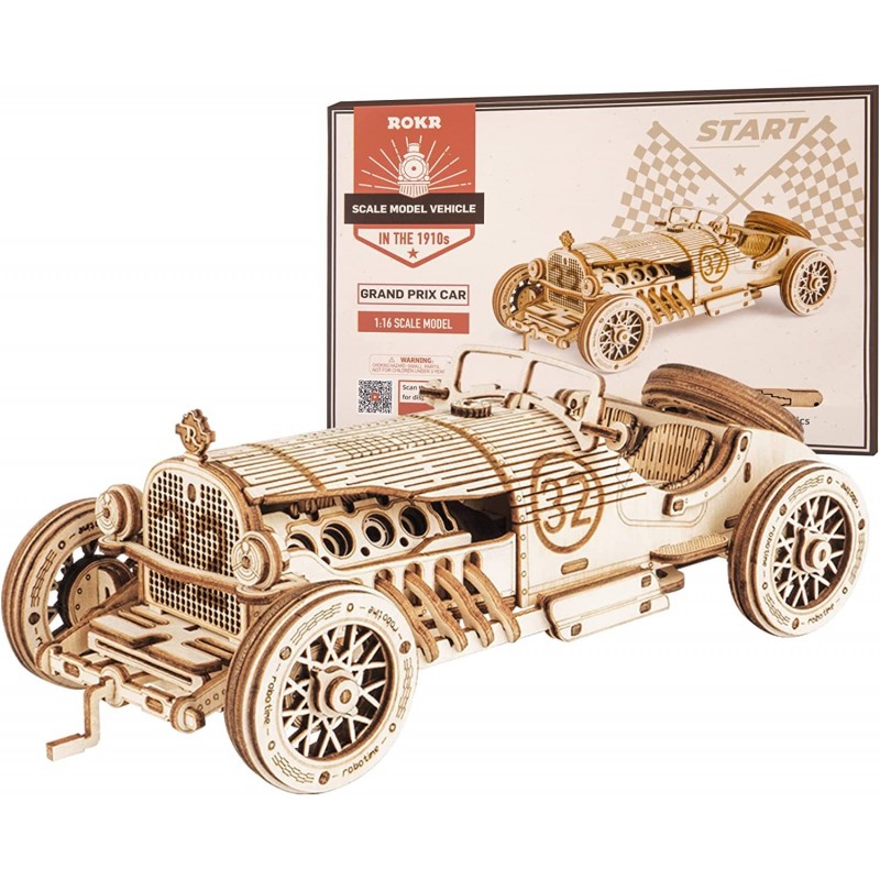 3D Wooden Puzzle for Adults-Mechanical Car Model Kits-Brain Teaser Puzzles-Vehicle Building Kits-Unique Gift for Kids on Birt...