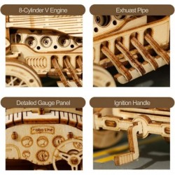 3D Wooden Puzzle for Adults-Mechanical Car Model Kits-Brain Teaser Puzzles-Vehicle Building Kits-Unique Gift for Kids on Birt...