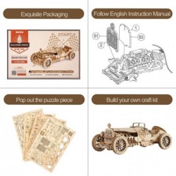 3D Wooden Puzzle for Adults-Mechanical Car Model Kits-Brain Teaser Puzzles-Vehicle Building Kits-Unique Gift for Kids on Birt...