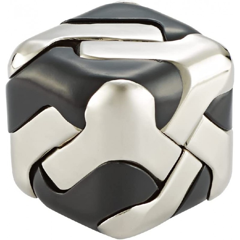 3D Square Black & Silver Three-Dimensional Metal Puzzles Mind Puzzles for Adults Hand Cube Brain Teasers Toy $51.89 3-D Puzzles