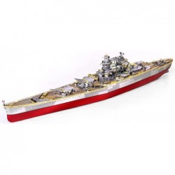 3D Metal Puzzles for Adults Richelieu Battleship Model Kits Military Watercraft Warship Models Building Kit DIY 3D Puzzles fo...