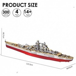 3D Metal Puzzles for Adults Richelieu Battleship Model Kits Military Watercraft Warship Models Building Kit DIY 3D Puzzles fo...