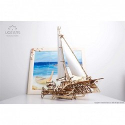 3D Puzzles for Adults Trimaran Merihobus - Wooden Mechanical Models Construction Craft Kits for Adults $95.35 3-D Puzzles