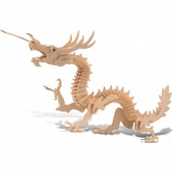 3D Puzzle Dragon Wood Craft Construction Model Kit Fun Unique & Educational DIY Wooden Toy Assemble Model Unfinished Crafting...