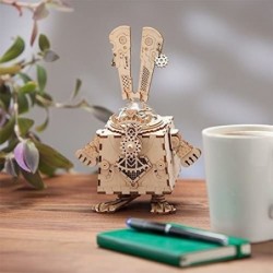 3D Wooden Puzzles for Adults - Musical Bunny Music Box Building Model Kits-DIY Rabbit Toy-Creative Gifts for Easter Birthday ...