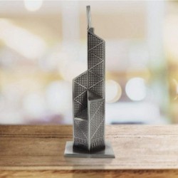 Metal Architecture 3D Models Bank of China Tower Model Architecture Model Kit Home Decor World Famous Architecture Ornaments ...