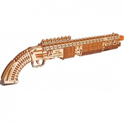 Shotgun 3D Wooden Puzzles for Adults and Kids to Build - Detailed Construction - 23x8″ - Wooden Model Kits for Adults and Tee...