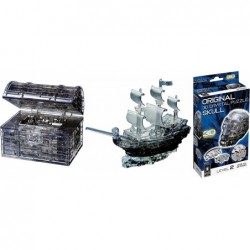 Pirate Ship Treasure Chest and Skull - Original 3D Crystal Puzzle Bundle 3 Items - $72.46 3-D Puzzles