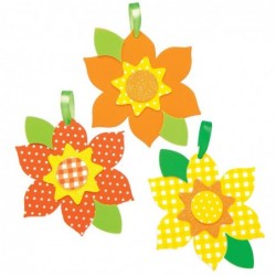 AT584 Daffodil Easter Flower Ornament Kits - Pack of 8 Hanging Easter Ornaments Mix and Match Foam Stickers $96.55 Kids' Draw...