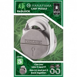 Padlock Hanayama Cast Metal Brain Teaser Puzzle (Level 5) Puzzles For Kids & Adults Ages 12 & Up Green $18.22 Brain Teaser Pu...