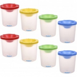 Set of 8pcs Assorted Color Spill Proof No-Spill Paint Cups $16.98 Kids' Drawing & Writing Boards