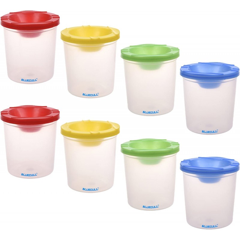 Set of 8pcs Assorted Color Spill Proof No-Spill Paint Cups $16.98 Kids' Drawing & Writing Boards