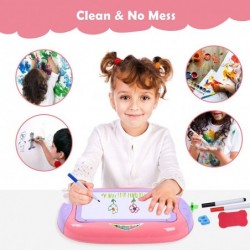 Art Easel for Toddlers Double Sided Whiteboard and Chalkboard Table Top Easel Dry Erase Board Magnetic Drawing Board Toys for...