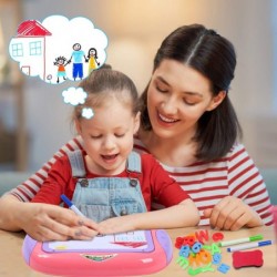 Art Easel for Toddlers Double Sided Whiteboard and Chalkboard Table Top Easel Dry Erase Board Magnetic Drawing Board Toys for...