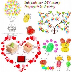 Kids Animal Love Heart Stamps Stickers Set 20 Kids Valentines Wooden Stamps Pads 525+pcs Kids Colorful Heart 3D Puffy Sticker...