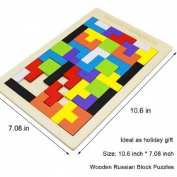 2 Pack Wooden Russian Blocks Puzzle + Hexagon Puzzles for Kids & Adults Wooden Block Puzzle Intelligence Brain Teasers Toy Lo...