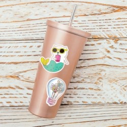 Water Bottle Stickers for Girls 100 Cute Stickers for Kids Teens School Students Waterproof Vinyl Aesthetic Stickers for Hydr...