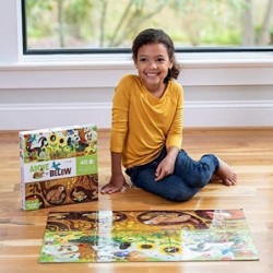 Above + Below Backyard Discovery - 48-Piece Jigsaw Floor Puzzle - for Kids Ages 4 Years and up - Heavy-Duty Box for Storage -...