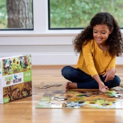 Above + Below Backyard Discovery - 48-Piece Jigsaw Floor Puzzle - for Kids Ages 4 Years and up - Heavy-Duty Box for Storage -...