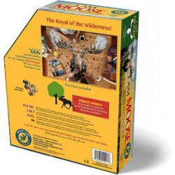 MOOSE 700 Piece Jigsaw Puzzle For Ages 10 and up - 3006 - Unique Animal-Shaped Border Poster Size Challenging Random Cut Five...