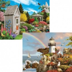 - 4-in-1 Multi-Pack - 500 Piece Jigsaw Puzzles for Adults-Each Measures 16" x 20" (46cm x 61cm)-Serene Beauty by Artist Alan ...