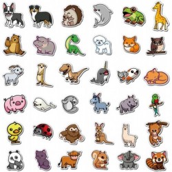 200 PCS Cute Animal Stickers Colorful Animal Waterproof Stickers Vinyl Cute Aesthetic Stickers for Water Bottle Laptop Phone ...