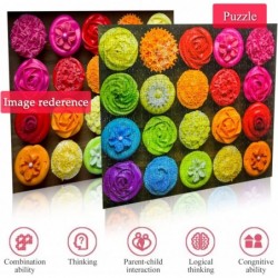 500 Pieces Colorful Cupcake Puzzles for Adults and Family Jigsaw Puzzles for Kids Ages 8-10 10-12 Birthday Gifts for Teens Ev...