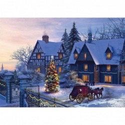 1000 Pieces Christmas Puzzle - Warm Christmas Jigsaw Puzzles for Adults and Kids 1000 Piece Puzzle for Adults Home Decoration...