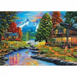 - Days to Remember - Dewie Hollow - 500 Piece Jigsaw Puzzle Orange Yellow Green 21.25"L X 15"W $16.55 Jigsaw Puzzles