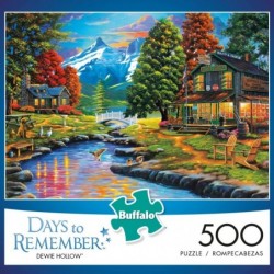 - Days to Remember - Dewie Hollow - 500 Piece Jigsaw Puzzle Orange Yellow Green 21.25"L X 15"W $16.55 Jigsaw Puzzles