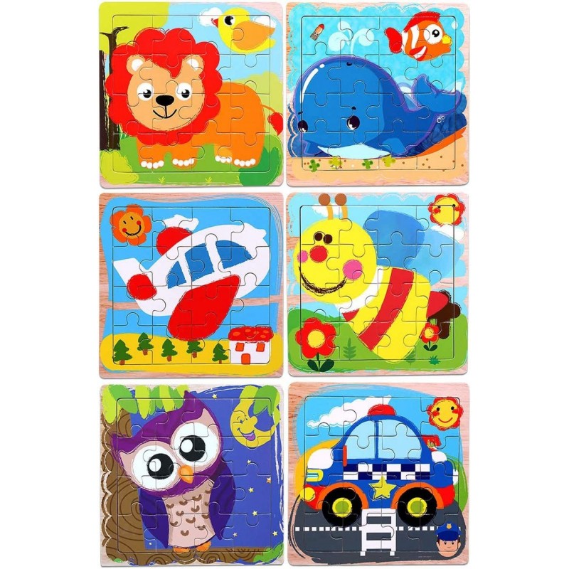 Puzzles for Kids for Ages 3-5 16 Piece Wooden Jigsaw Puzzles for Toddler Children Learning Educational Toddler Puzzle Toys fo...