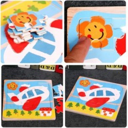 Puzzles for Kids for Ages 3-5 16 Piece Wooden Jigsaw Puzzles for Toddler Children Learning Educational Toddler Puzzle Toys fo...