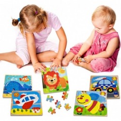 Puzzles for Kids for Ages 3-5 16 Piece Wooden Jigsaw Puzzles for Toddler Children Learning Educational Toddler Puzzle Toys fo...