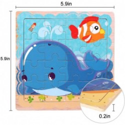 Puzzles for Kids for Ages 3-5 16 Piece Wooden Jigsaw Puzzles for Toddler Children Learning Educational Toddler Puzzle Toys fo...