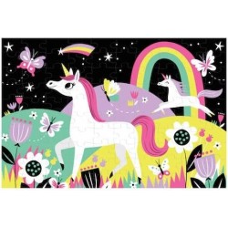 Unicorns Glow-In-The-Dark Puzzle 100 Pieces – Age 5+ 18” x 12” Perfect for Family Time Finished Puzzle Shows Vibrant Illustra...