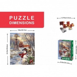 500 Piece Jigsaw Puzzle Winter Windmill - Made in USA $28.97 Jigsaw Puzzles