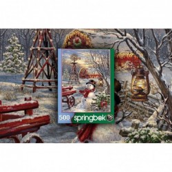 500 Piece Jigsaw Puzzle Winter Windmill - Made in USA $28.97 Jigsaw Puzzles