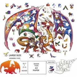 Wooden Jigsaw Puzzles Unique Animal Shape Set with Wall Mounting Kits for Decoration 12.7 x17.3 in 320 pcs Best Gift for Chil...