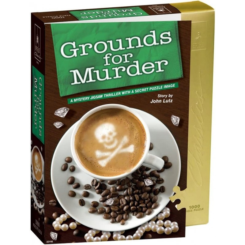 Classic Mystery Jigsaw Puzzle - Grounds for Murder $21.24 Jigsaw Puzzles