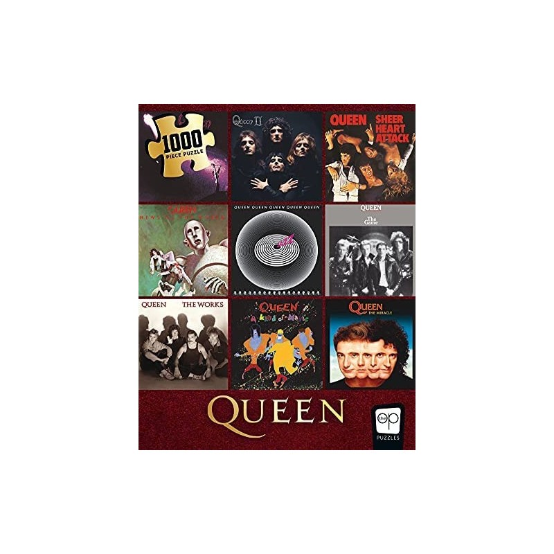 Queen Forever 1000 Piece Jigsaw Puzzle | Collectible Puzzle Featuring Queen Discography & Album Covers | Officially Licensed ...