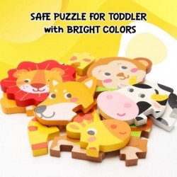 Wooden Toddler Puzzles for 1 2 3 Years 5-Pack Animal Shape Puzzles for Kids 2-4 Montessori Educational Learning Toy Birthday ...