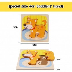 Wooden Toddler Puzzles for 1 2 3 Years 5-Pack Animal Shape Puzzles for Kids 2-4 Montessori Educational Learning Toy Birthday ...