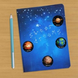 Solar System Stickers Realistic Planet Outer Space 200Pcs Per Roll $16.66 Kids' Stickers