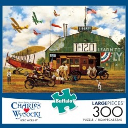 Charles Wysocki - Hero Worship - 300 Large Piece Jigsaw Puzzle Green $20.17 Jigsaw Puzzles